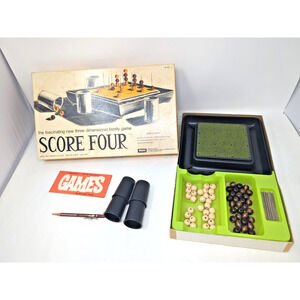 Near Complete Vintage 1971 Score Four 3D Board Game Lakeside Games No 8325 READ